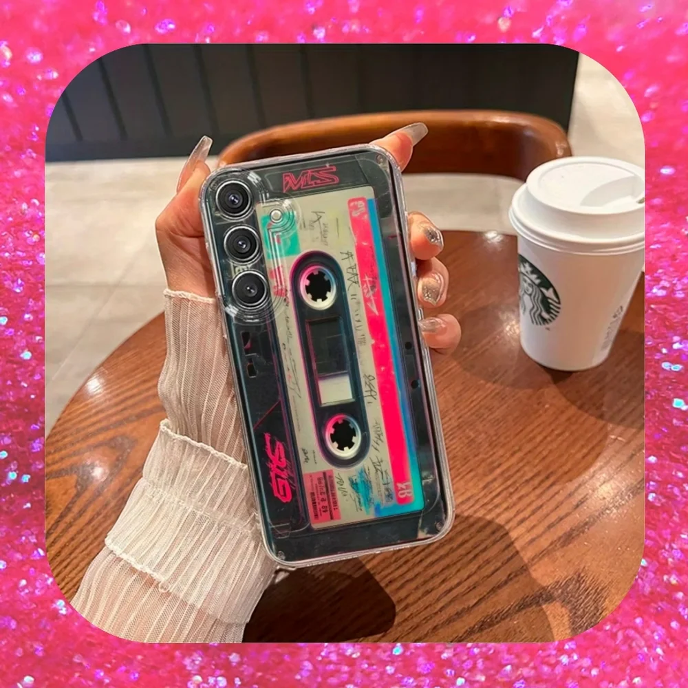 Retro Cassette Tape Design for a Fully Covered TPU Phone Case S25 Ultra - NEW